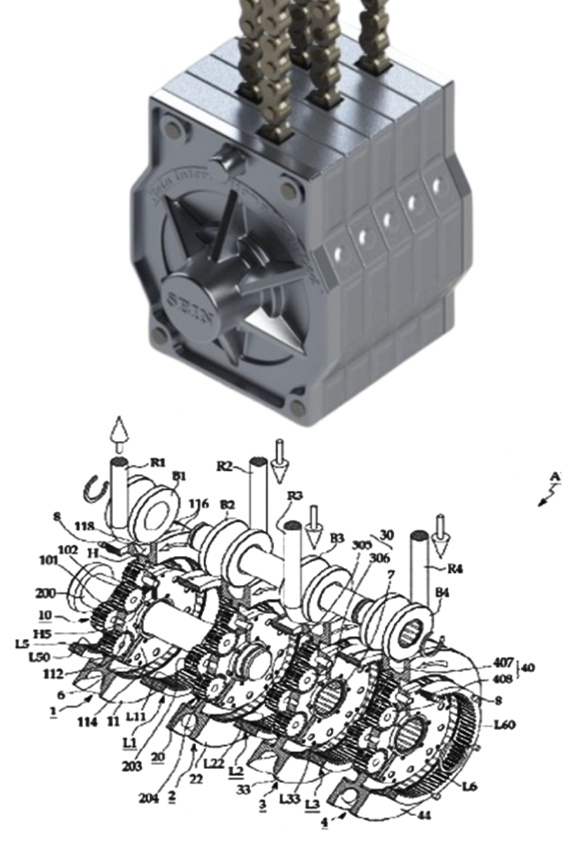 장력 자동 균등화 장치 구조
